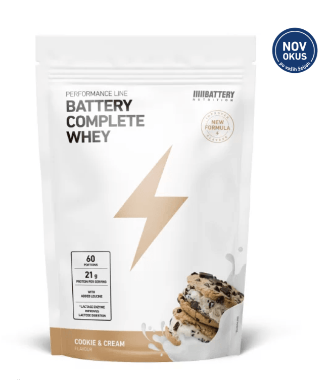 Battery Nutrition Complete Whey Protein, 1800 g, Keks i krema