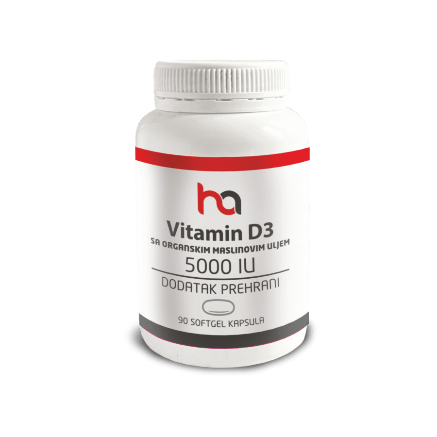 HA Vitamin D3, 5000 IU, 90 kapsula