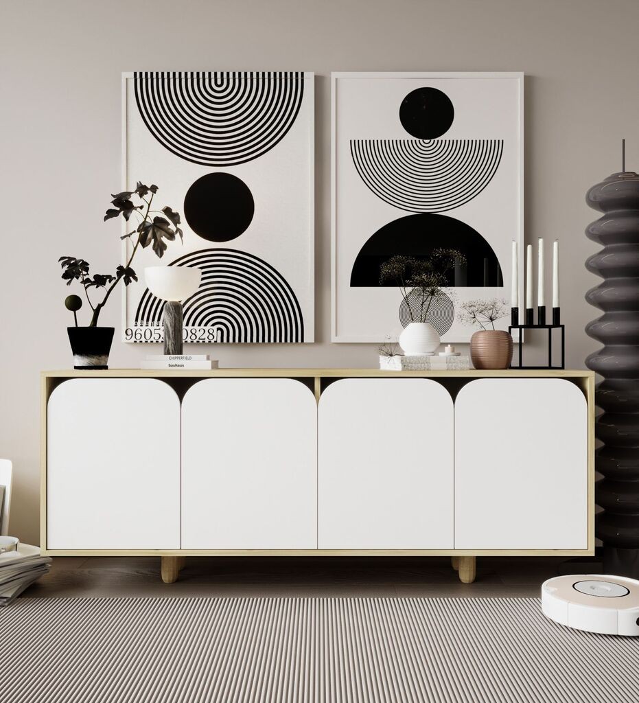 Hanah Kućna komoda Lazio Bohem 180, bijela