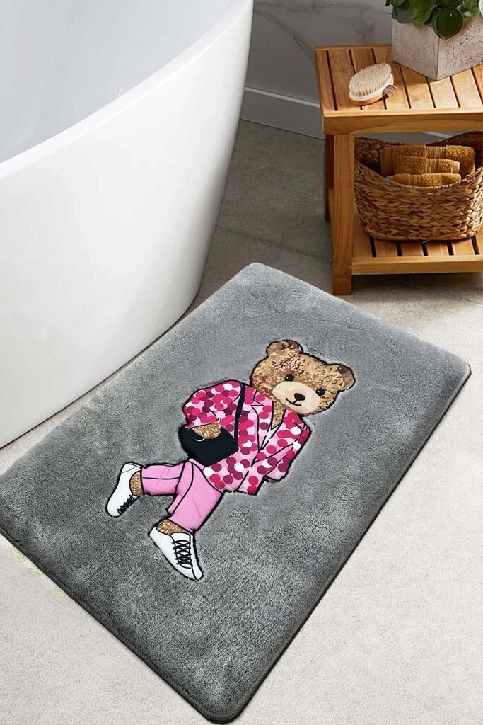 L'essentiel Maison Boss Bear tepih za kupatilo, siva