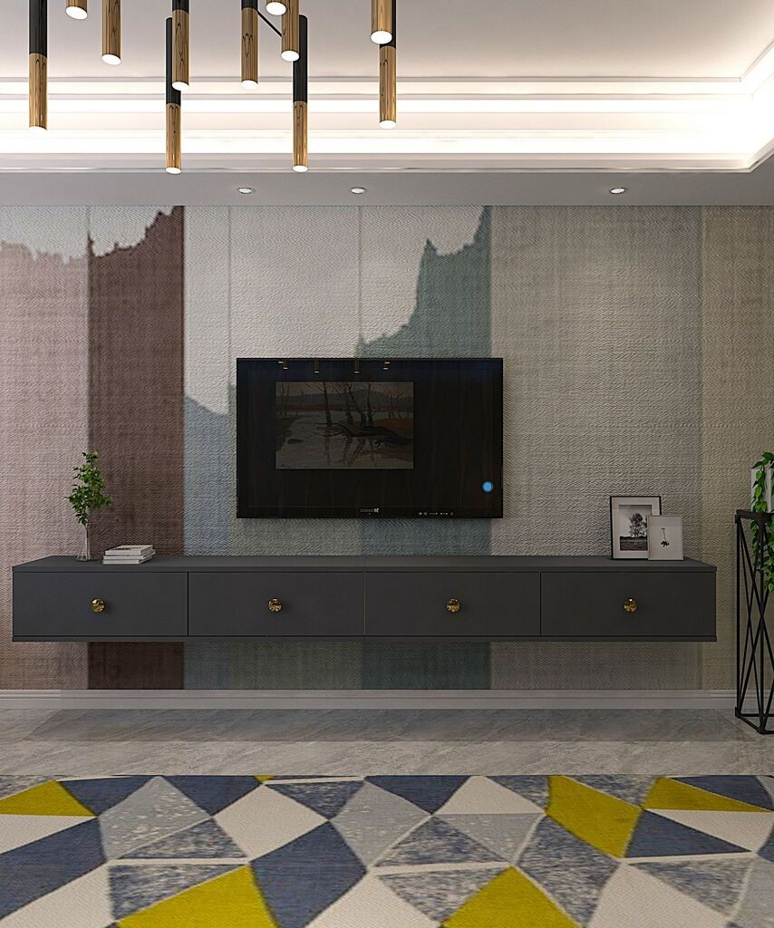 Hanah Kućni TV komoda Zuzu dvostruka, antracit