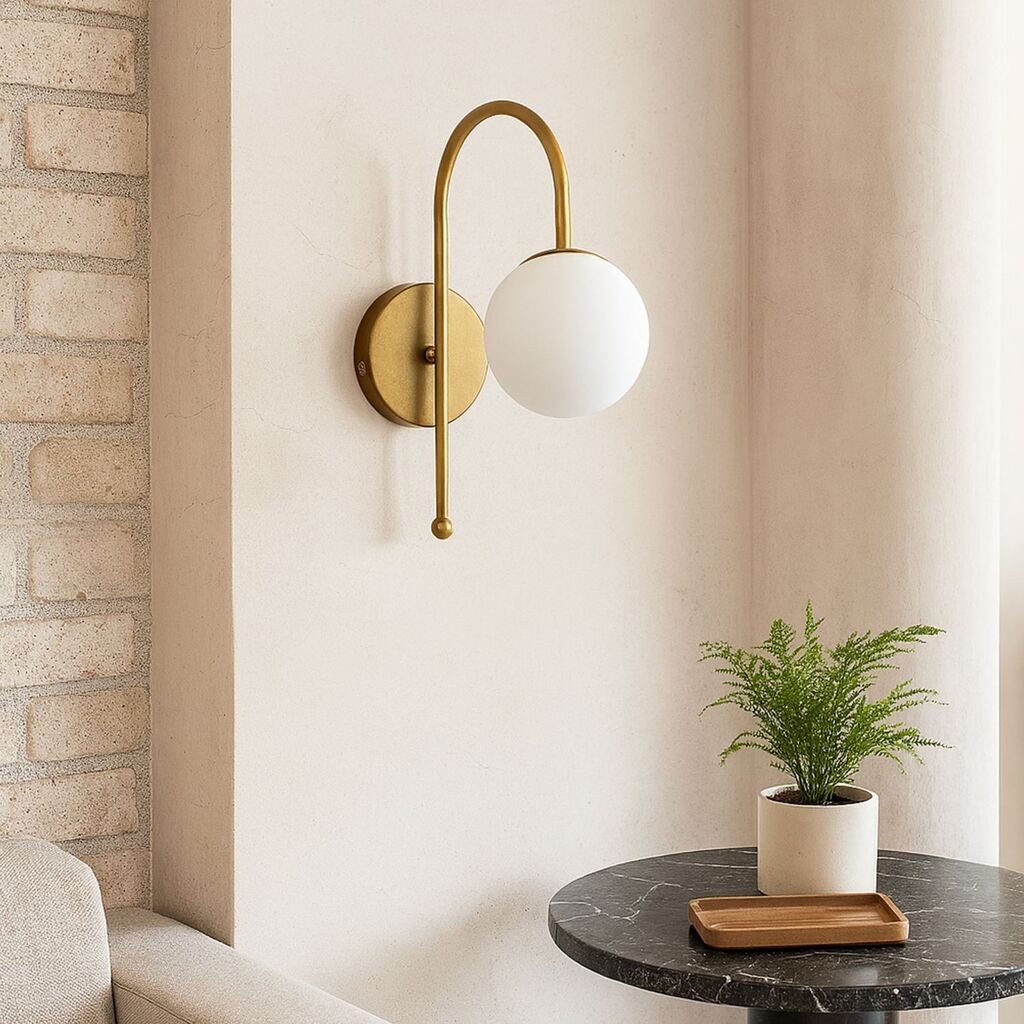 Opviq Zidna lampa 242085, Zlatna boja