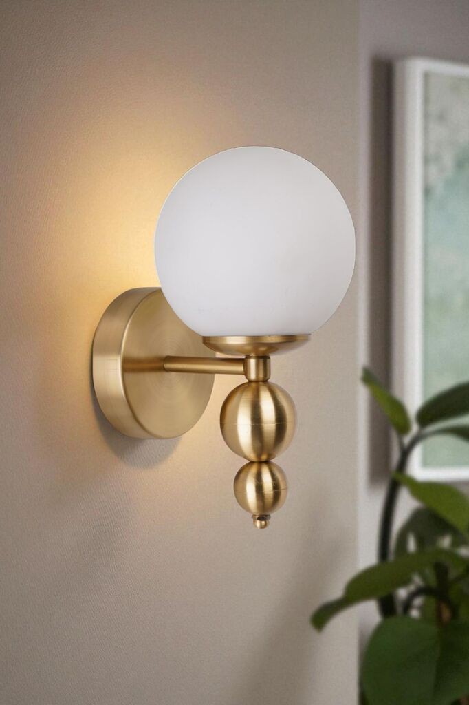 Opviq Zidna lampa 9050-1A, Zlatna boja