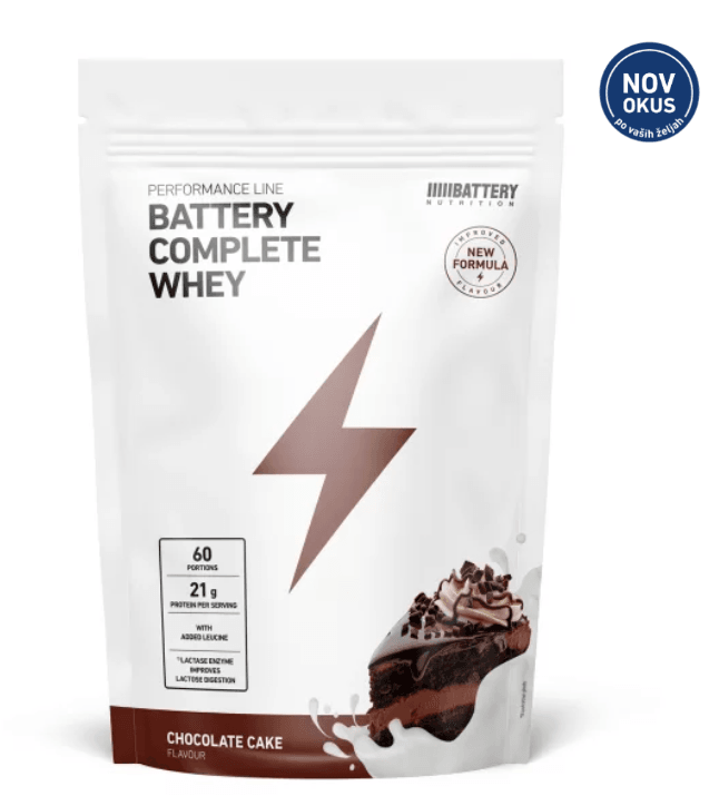 Battery Nutrition Complete Whey Protein, 800 g, Čokoladna torta