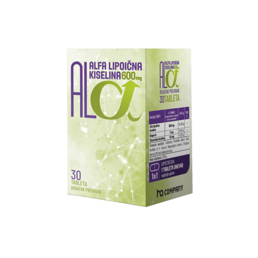 HA ALA Alfa lipoična kiselina, 600 mg, 30 tableta