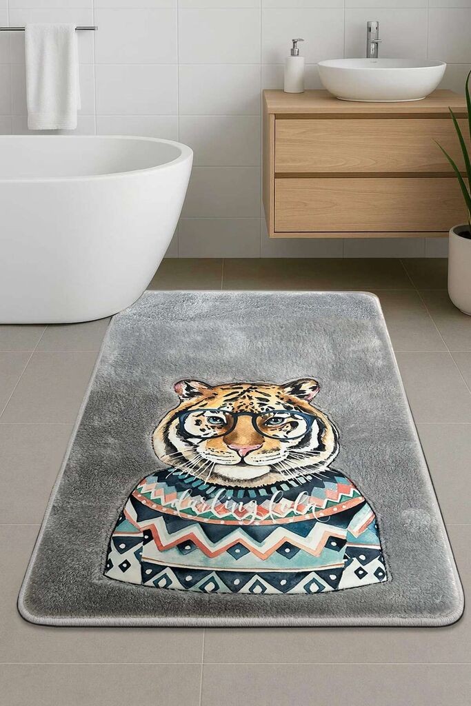 L'essentiel Maison Logwe tepih za kupatilo, siva