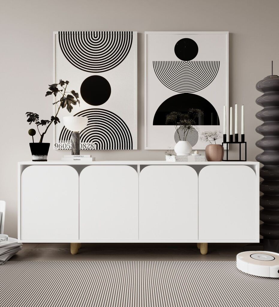 Hanah Kućna komoda Lazio Bohem 180, bijela