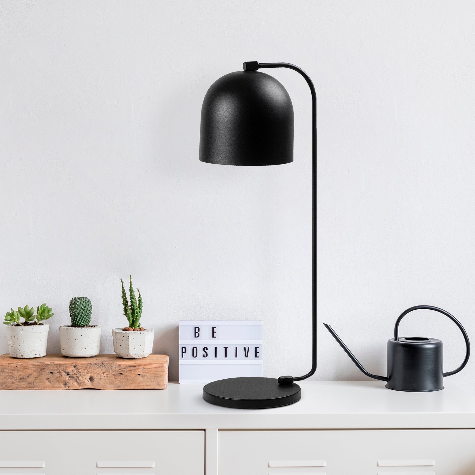 Opviq Stona lampa E14 Grlo, Crna