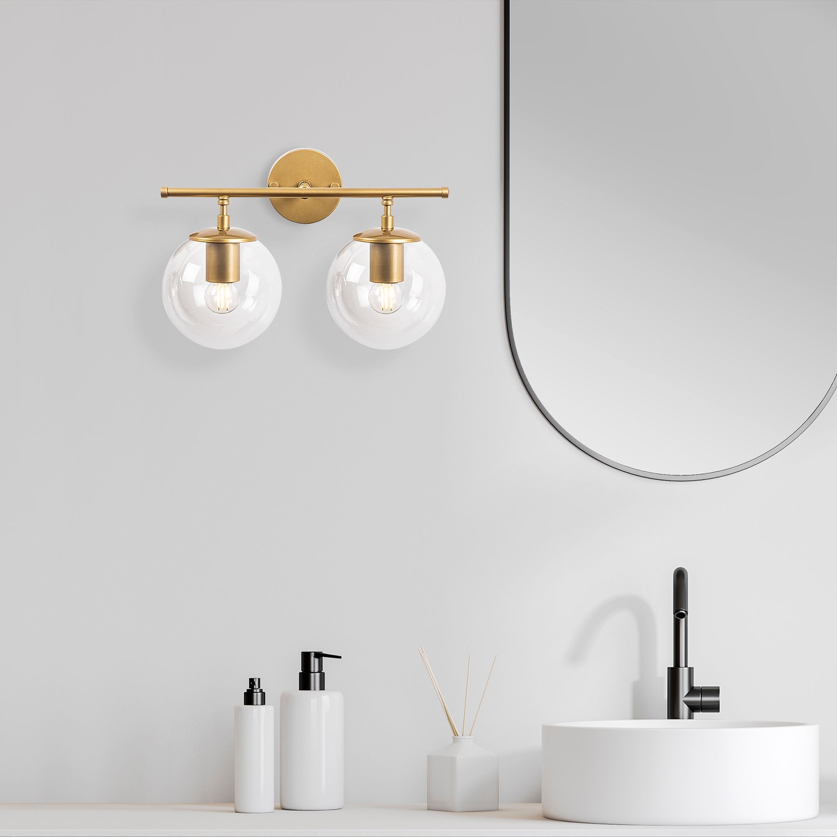 Opviq zidna lampa, zlatna