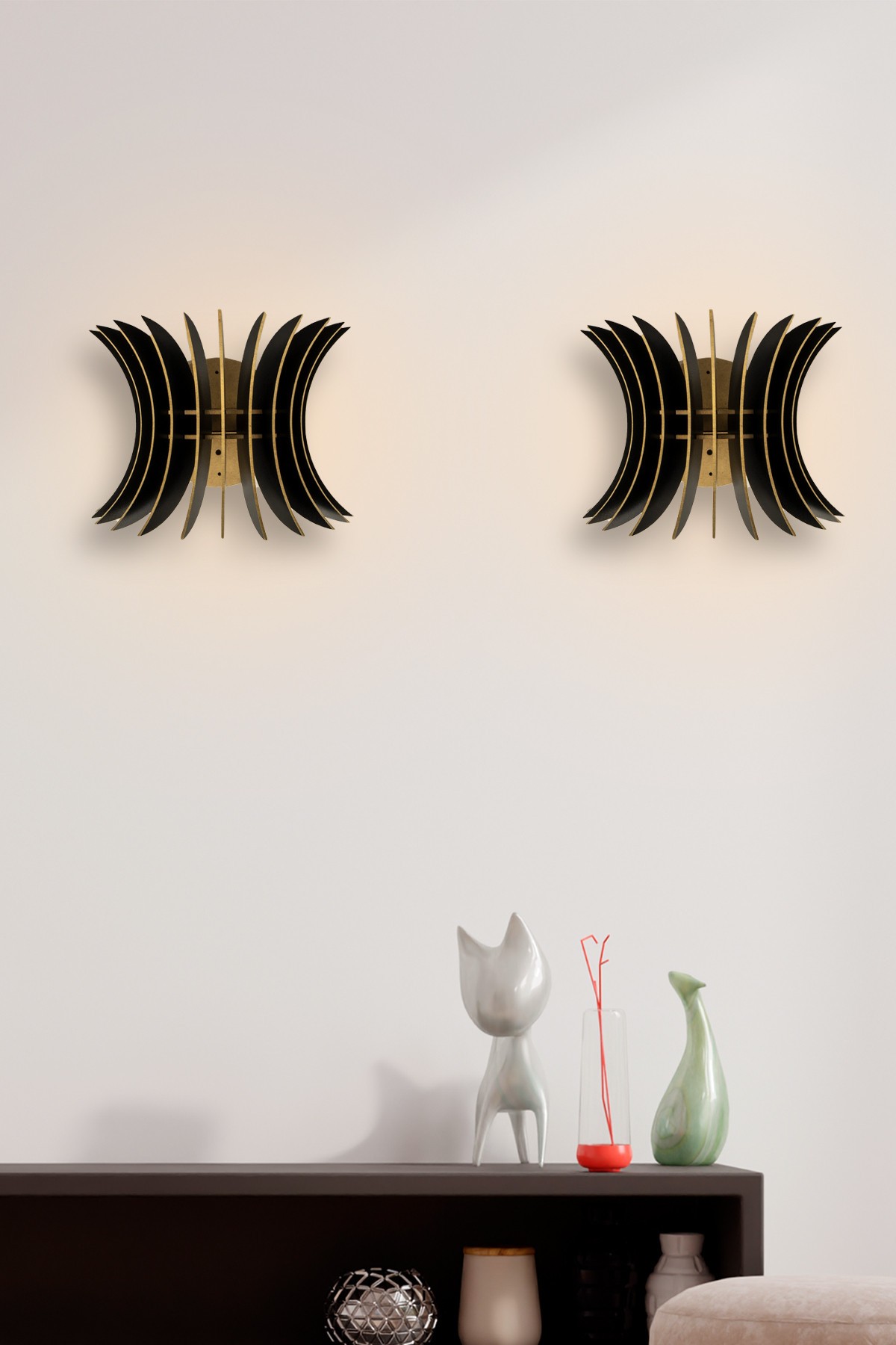 Opviq Zidna lampa E27 Grlo, Crna