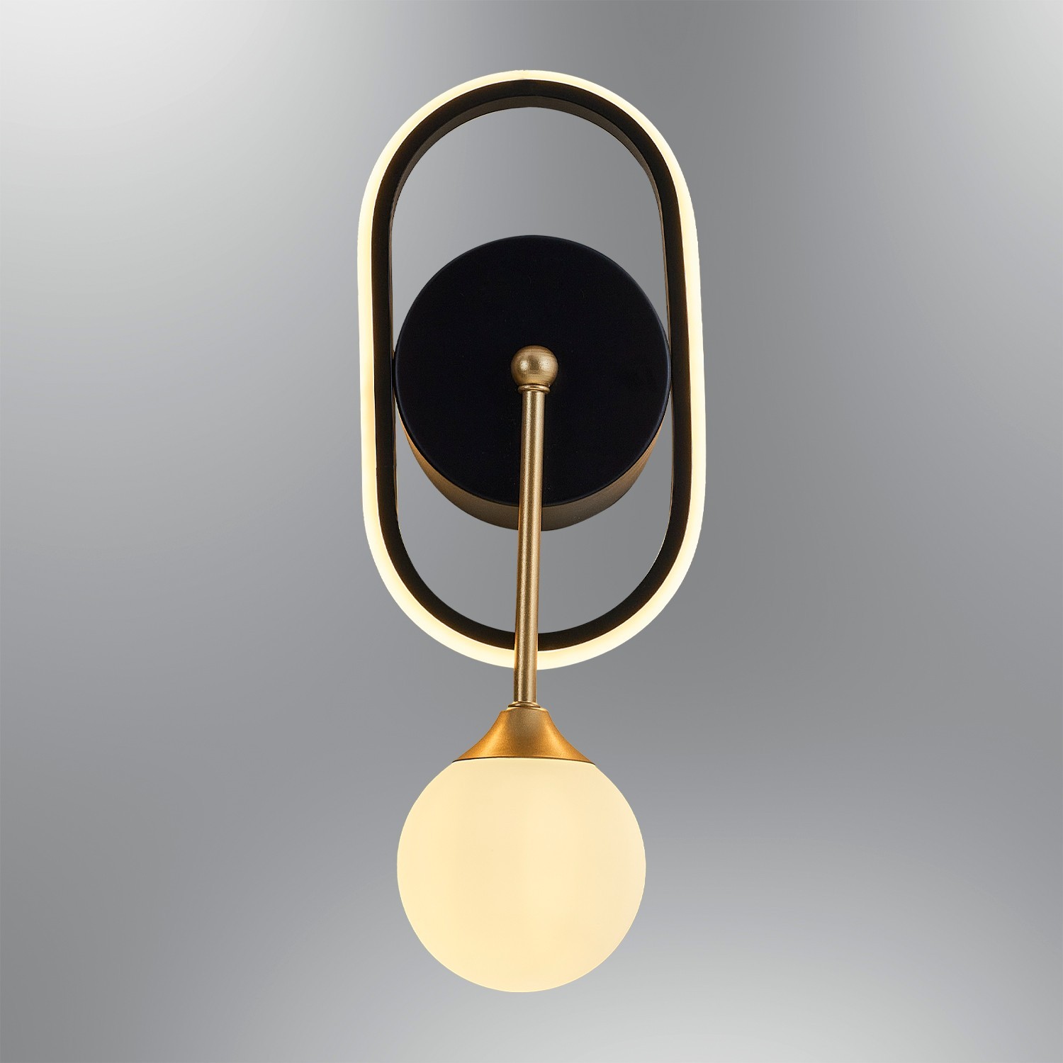 Opviq zidna lampa 3000K, crna