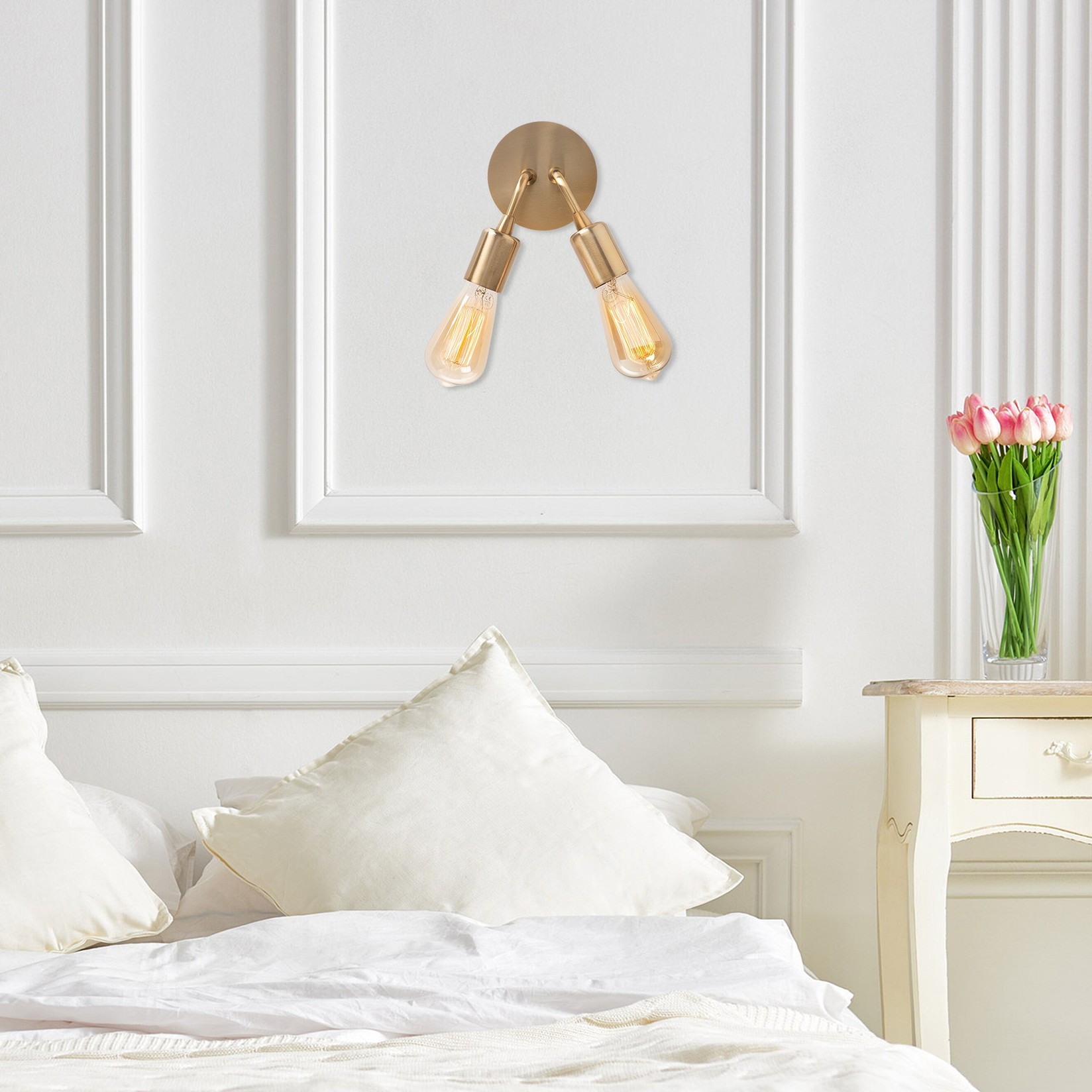 Opviq Zidna lampa 2 x E27 Grlo, Bronza