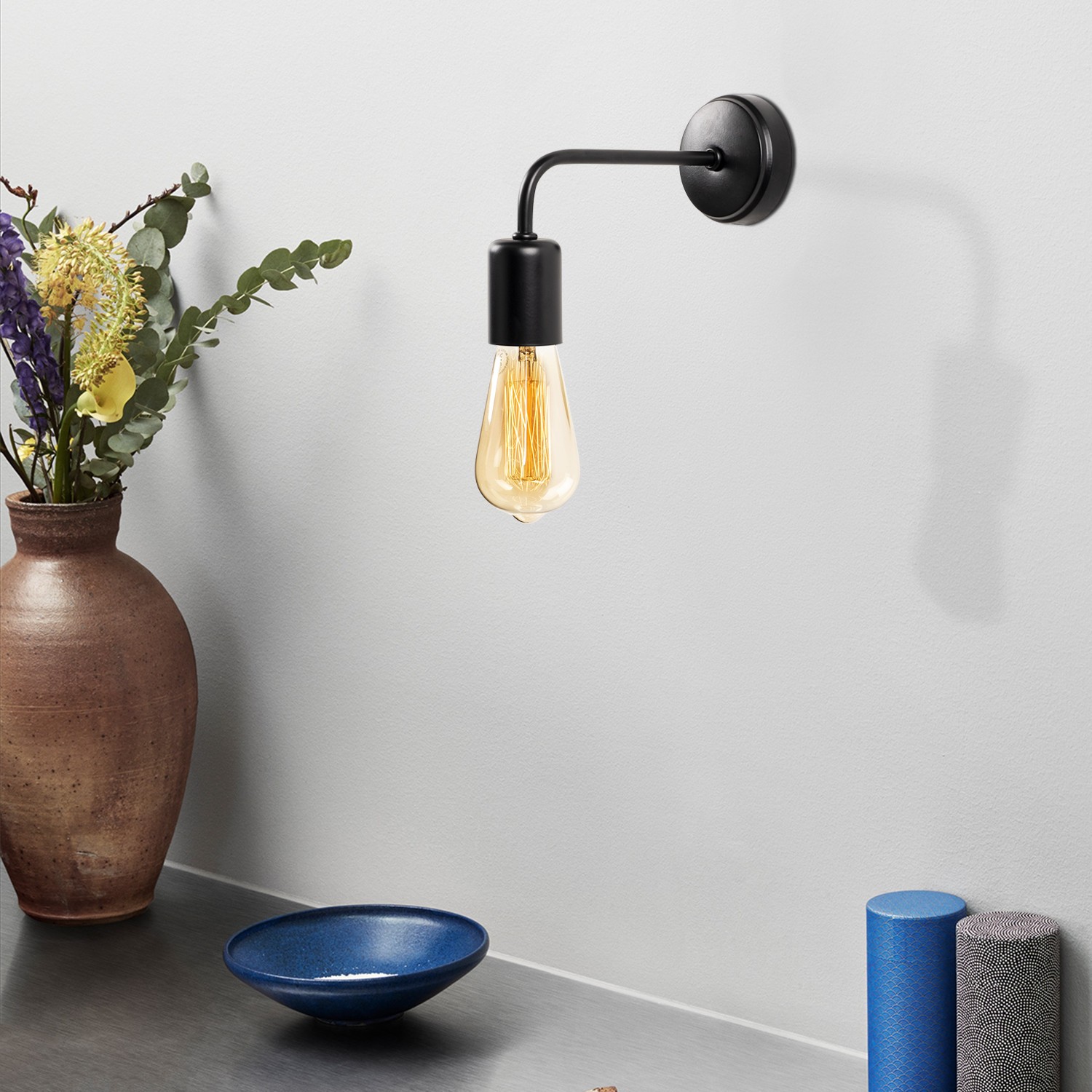 Opviq Zidna lampa E27 Max 40W, Crna