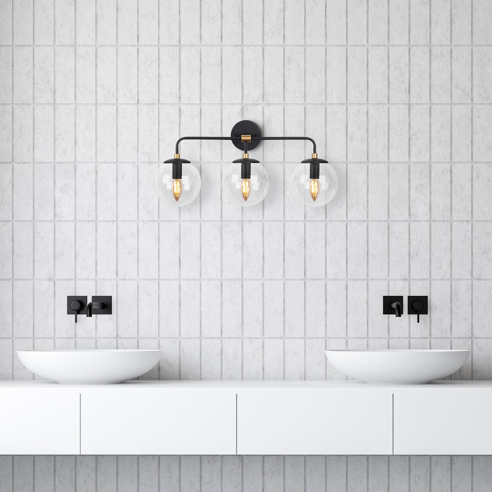 Opviq Zidna lampa E14, crno-bronzana