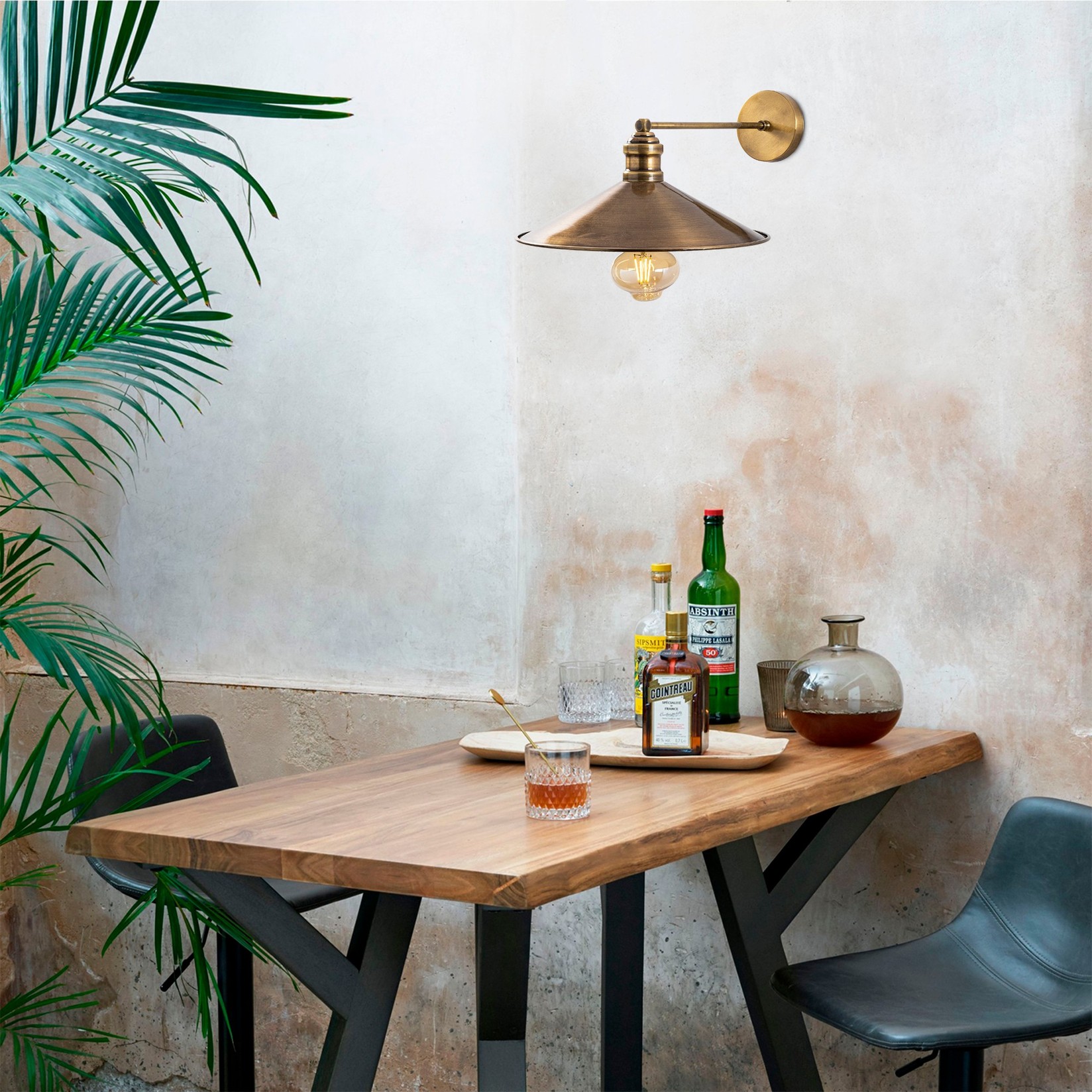 Opviq Zidna lampa E27 Max 40W, Bronza