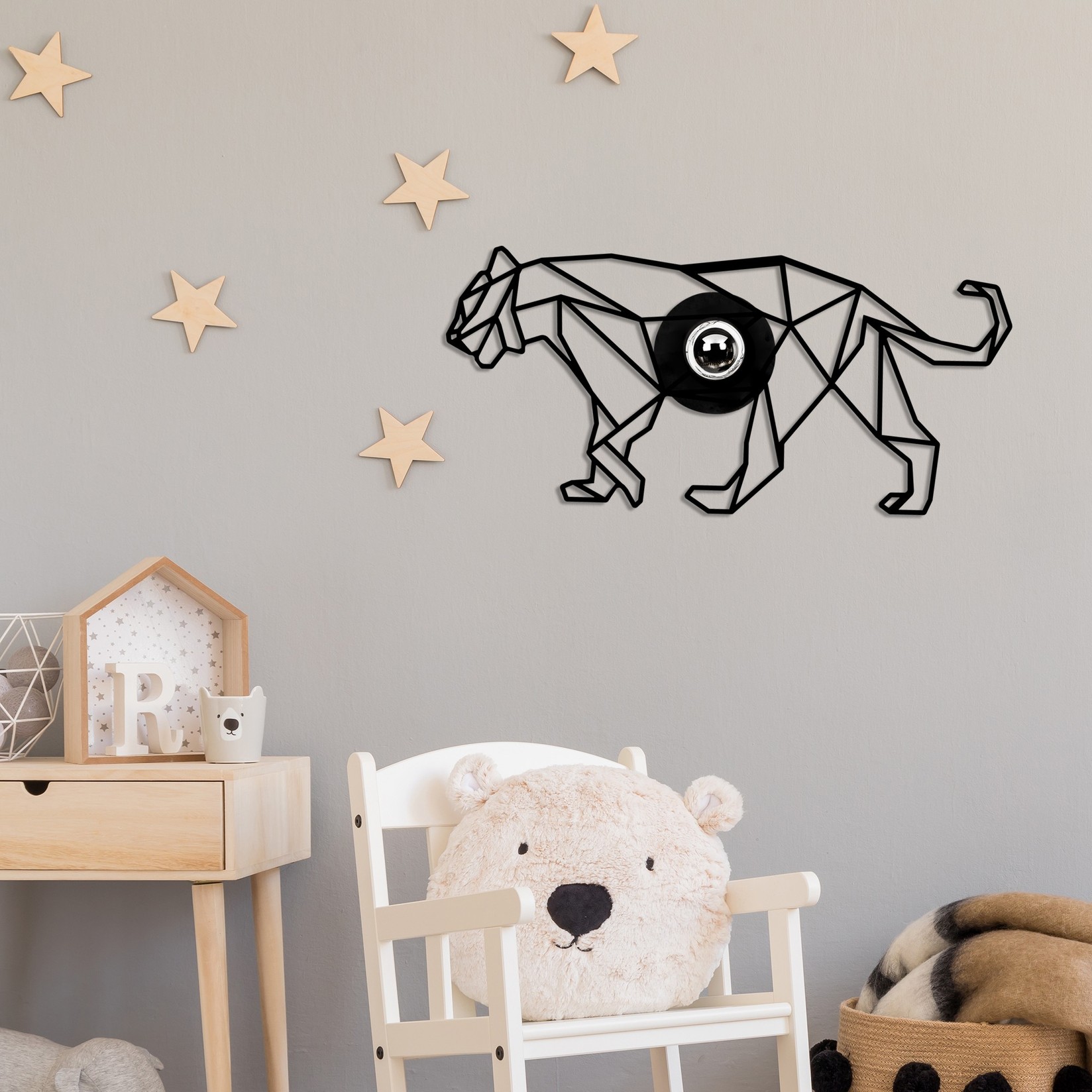 Opviq Zidna lampa E27 Grlo, Crna