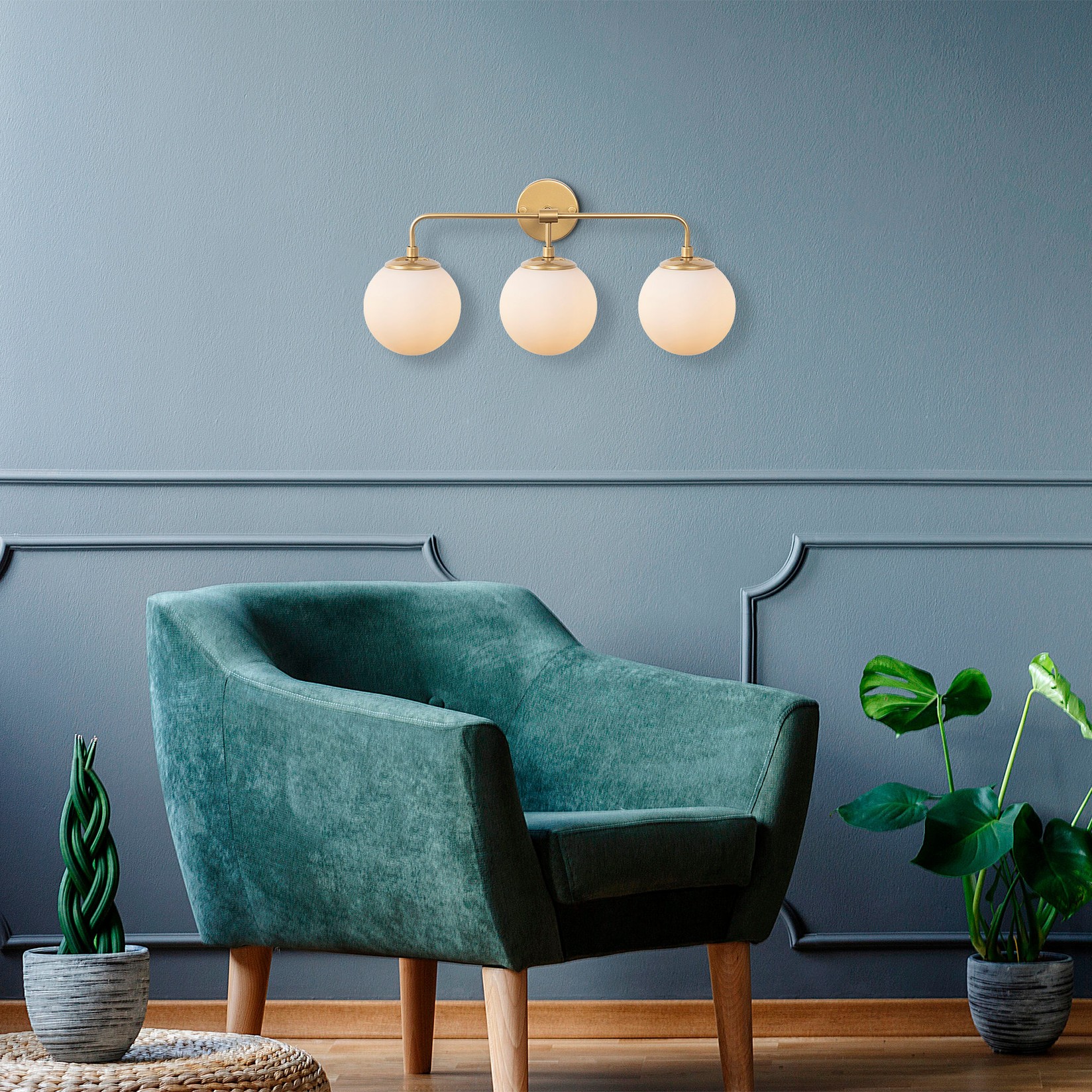 Opviq Zidna lampa E14 Grlo, Zlatna