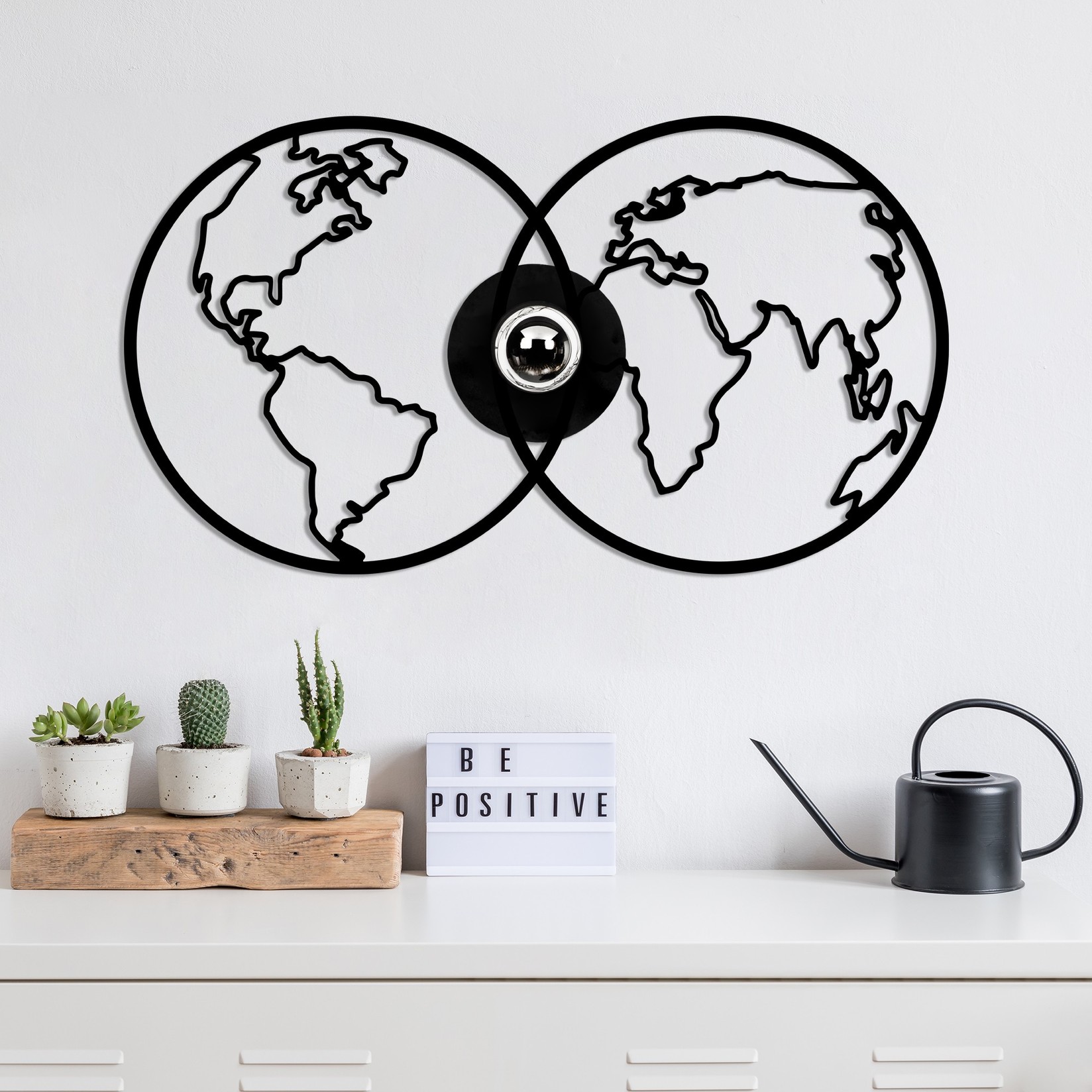 Opviq Zidna lampa E27 Grlo, Crna