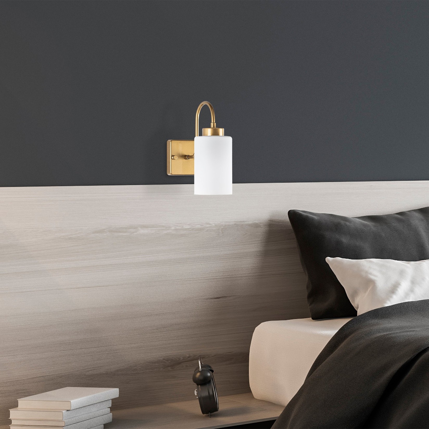 Opviq Zidna lampa E27 Max 40W, Bijelo-zlatna