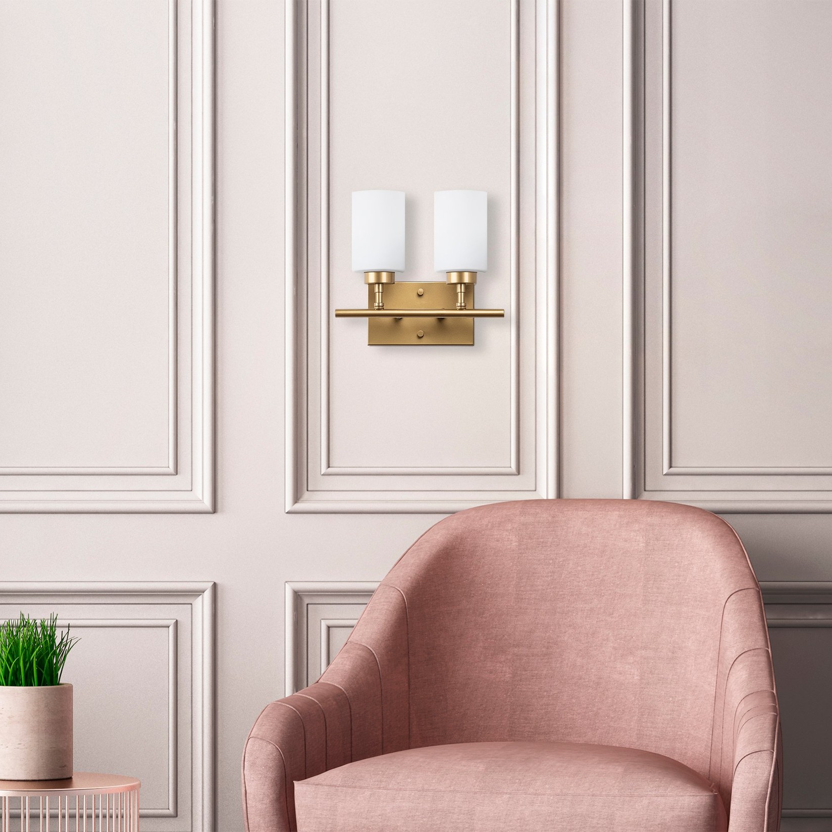 Opviq zidna lampa, zlatna