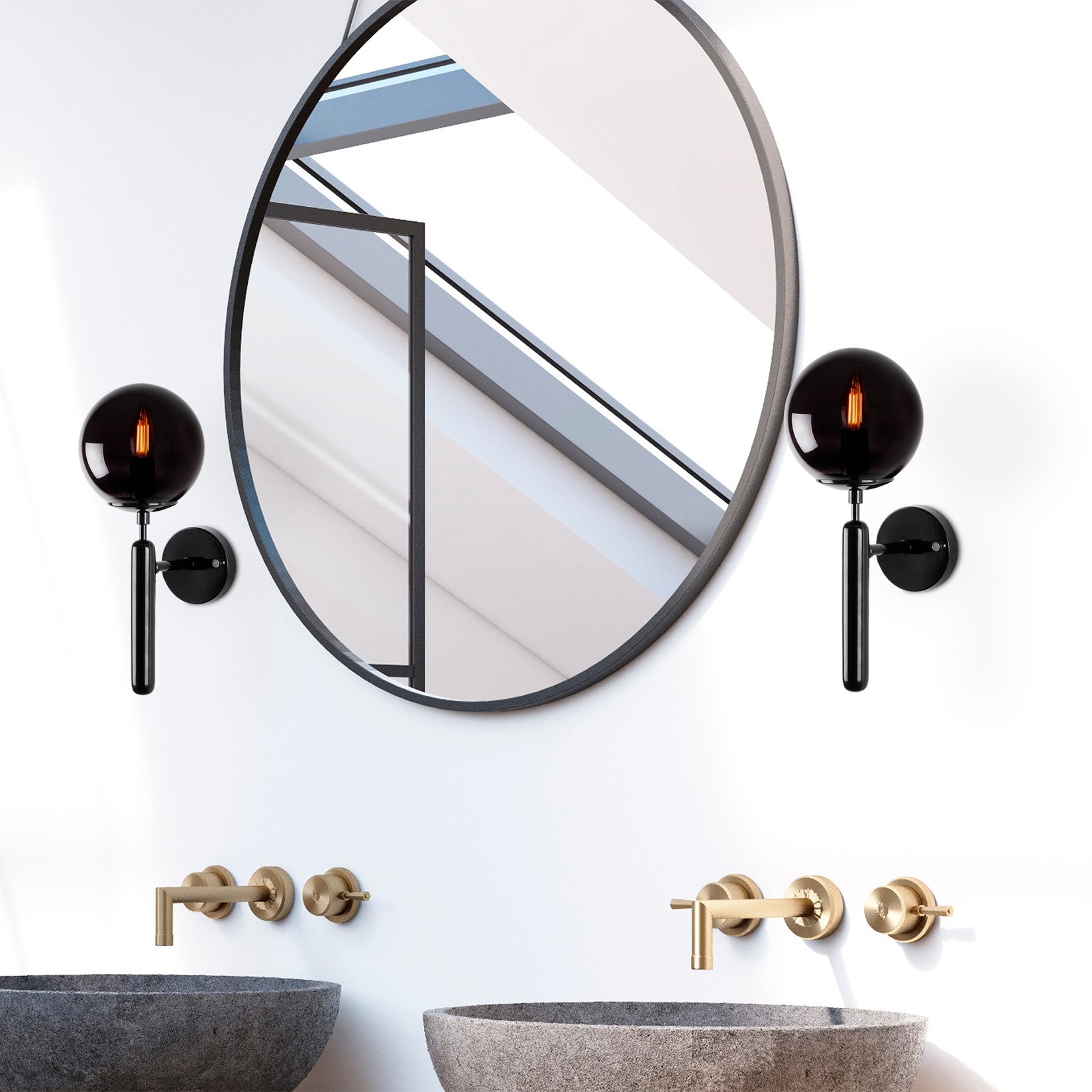 Opviq Zidna lampa E14 Grlo, Crna