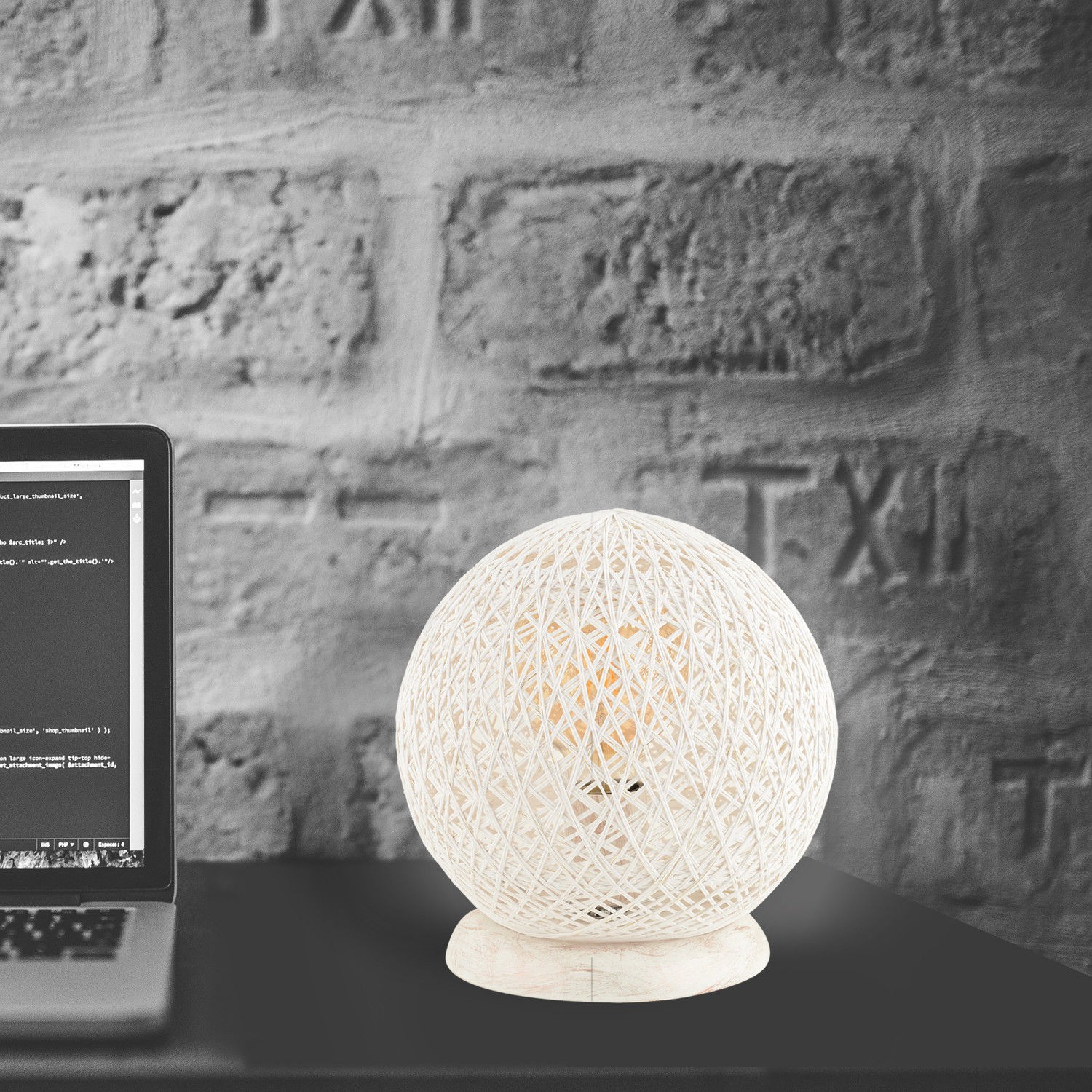 Opviq Stona lampa E27 Grlo, Bijela