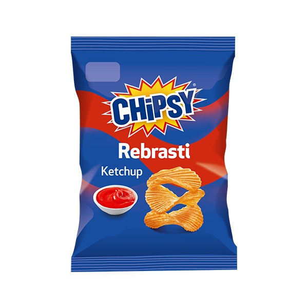 CHIPSY Rebrasti čips od kečapa, 60g