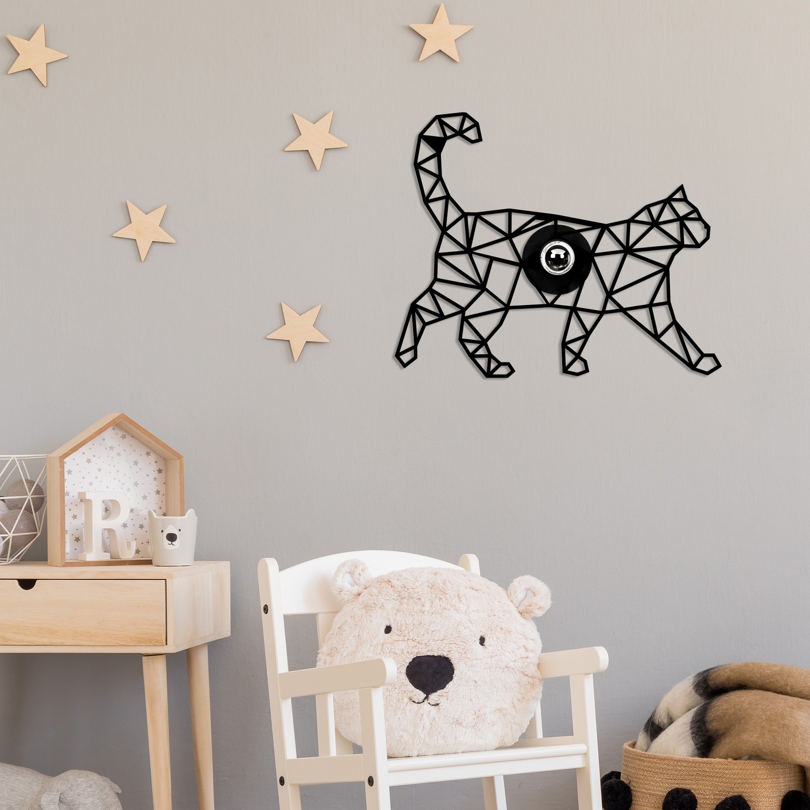 Opviq Zidna lampa E27 Grlo, Crna