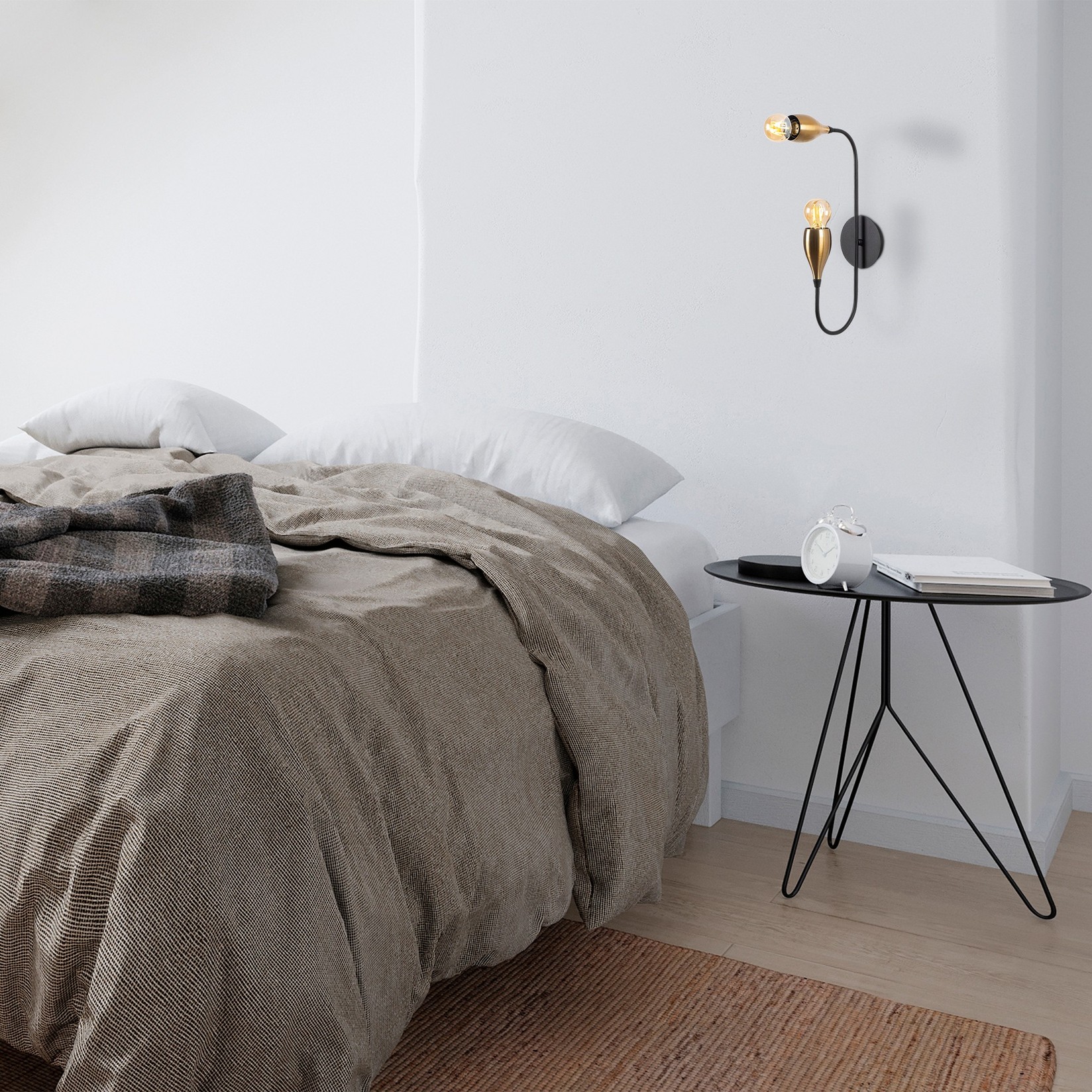 Opviq Zidna lampa 2 x E27 Max 40, Siva