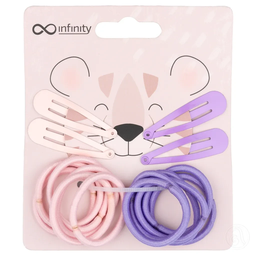Infinity Set šnalica i gumica za kosu, INF517