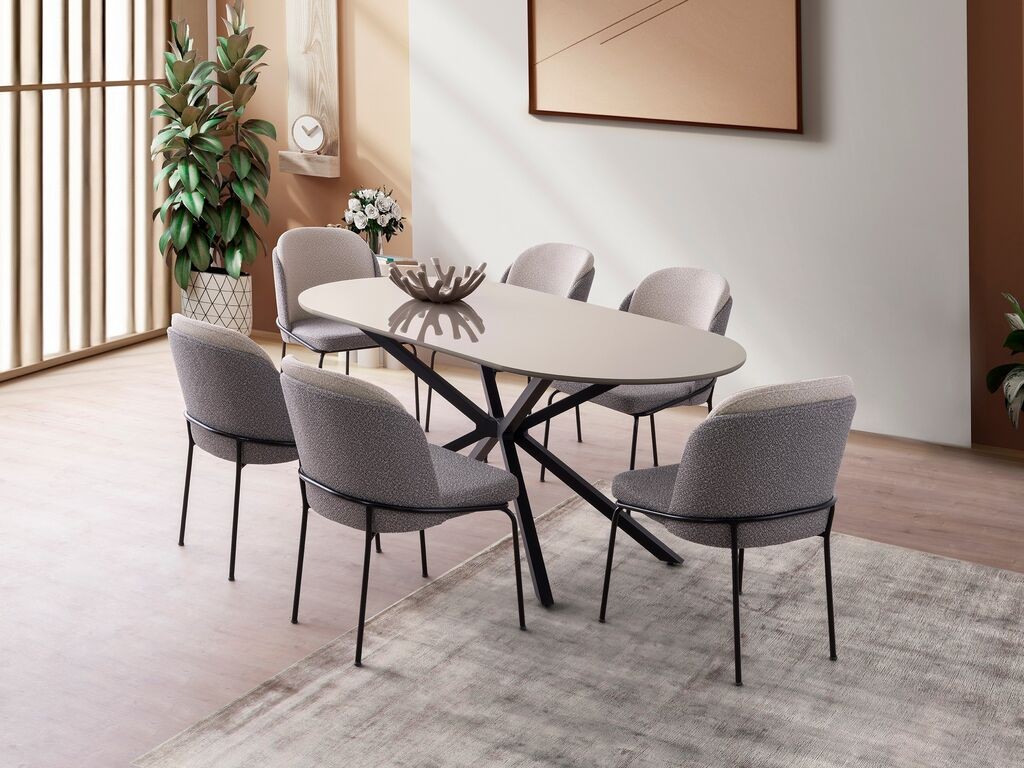 Hanah Home Trpezarijski sto Aura-3011, 180x90x79 cm, Smeđa