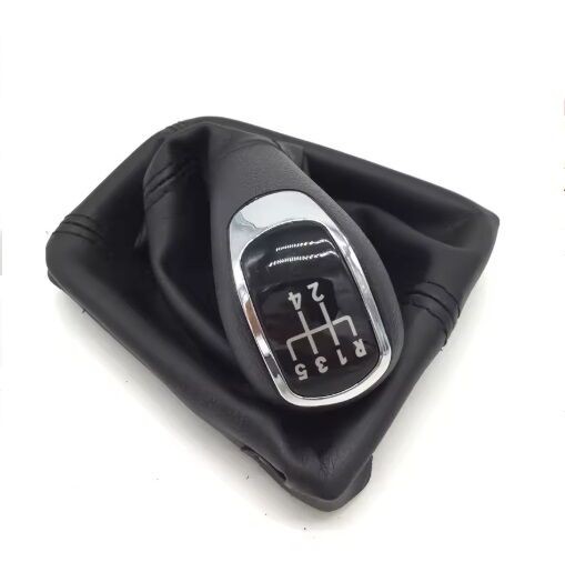 Ručka mjenjača sa 5 brzina sa kožom ASY Škoda Superb 2008-2013, Crna