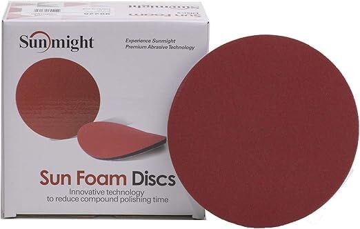 Sunmight Abrazivni disk za finu obradu i poliranje Sunfoam 6" 3000G Grip, Crveni