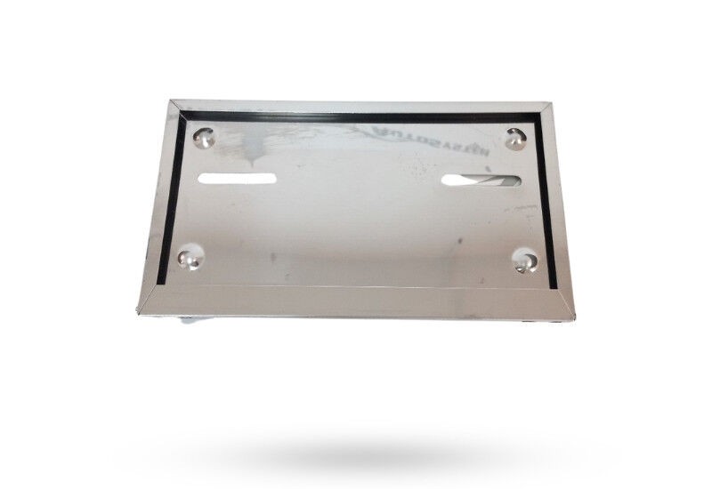 Okvir registarskih tablica inox za motocikle, 24x13 cm, Sivi