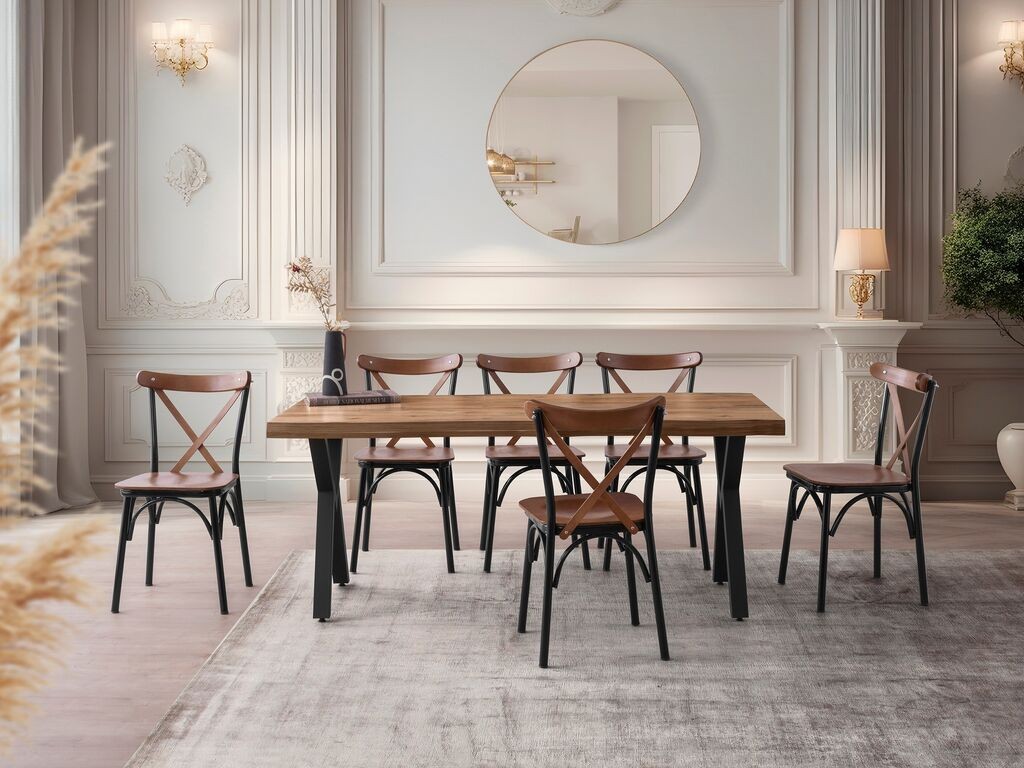 Hanah Home Trpezarijski sto Gala-3022, 180x80x79 cm, Orah