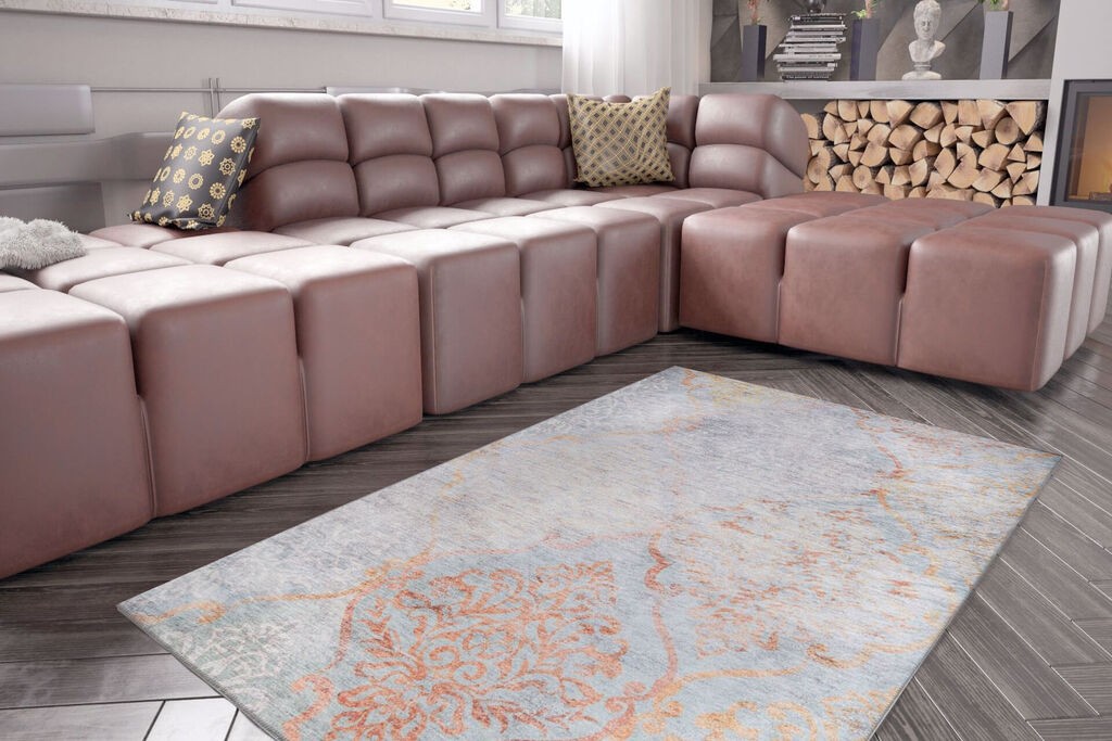 Conceptum Hypnose Carpet Fusion -AL 105, 140x190 cm, Sivo-narandžasti