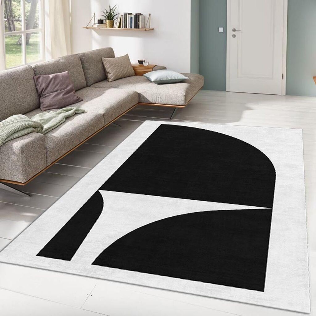 Conceptum Hypnose Tepih Alho-22A, 160x230 cm, Crno-bijeli