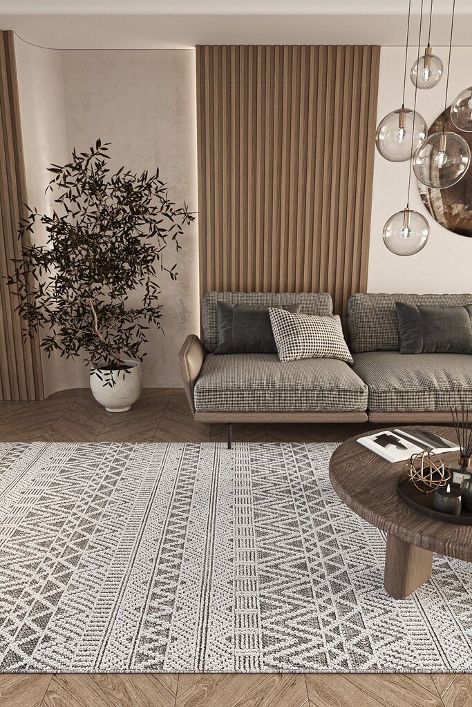 Conceptum Hypnose Tepih Elit 14, 200x290 cm, Sivo-Bijeli