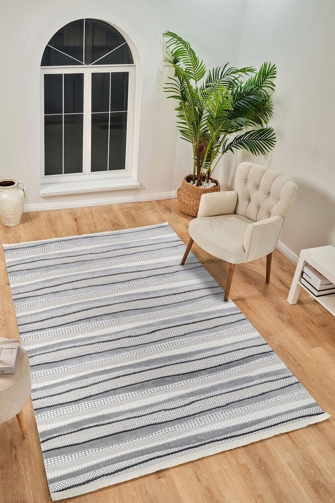 Conceptum Hypnose Tepih Boyut By045, 100x200 cm, Krem-sivi