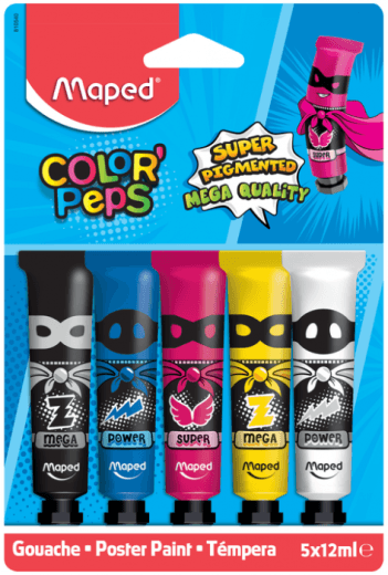 *Tempera 5x12 ml blister GOUACHE MAPED