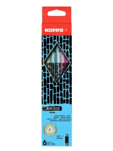 Olovka grafitna 6/1 HB sa gumicom KORES