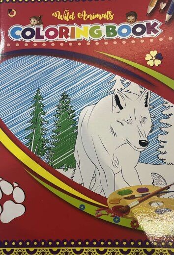 Bojanka djecija A4 8 lista WILD ANIMALS