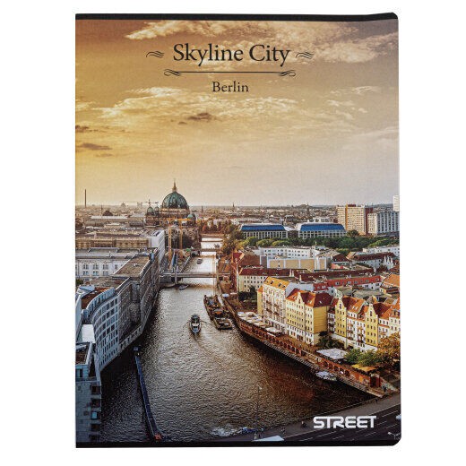 Standard Papir Sveska Skyline Street, Meka korica, A4, 54 lista, Bez linija, Šarena