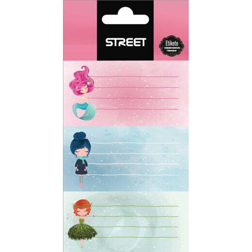 Licence Etikete za sveske Mermaide, 9 komada