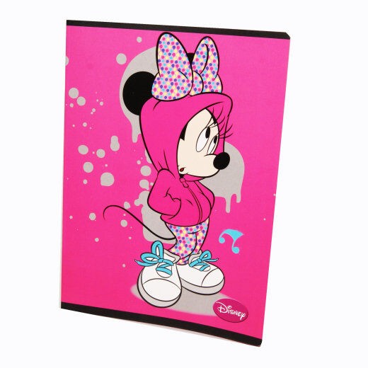 Disney Sveska Minnie, Meka korica, A5, 54 lista, Karo linije, Roze