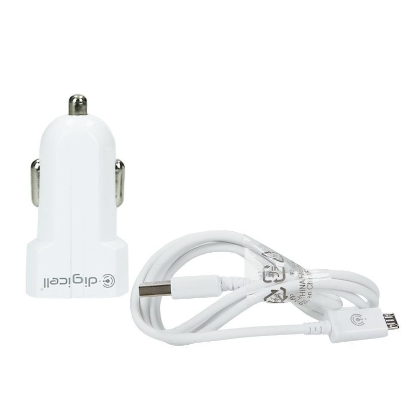 Digicell Auto punjač micro 2A 2u1, Bijeli