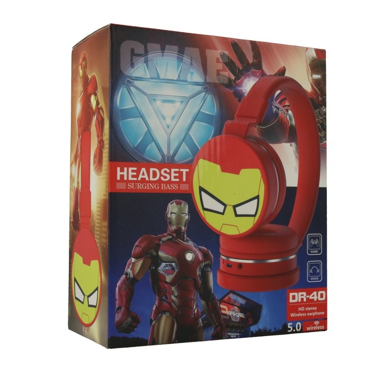 Gmae Bluetooth slušalice DR-40 Ironman, Crvene