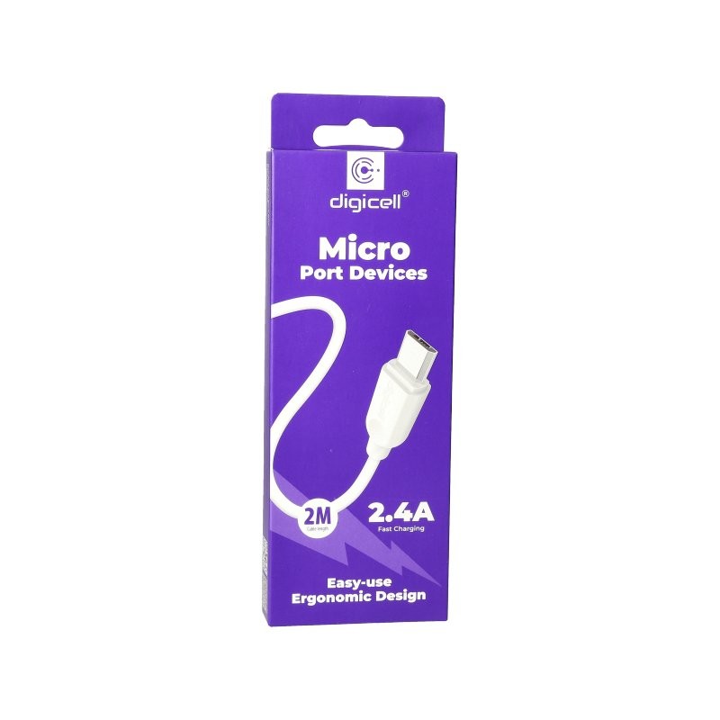 Digicell Superior USB kabl Micro 2m 2.4A, Crni