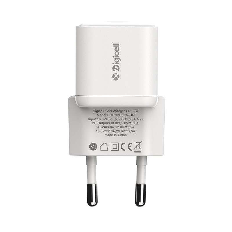 Digicell GaN Punjač 1C PD 30W, Bijeli