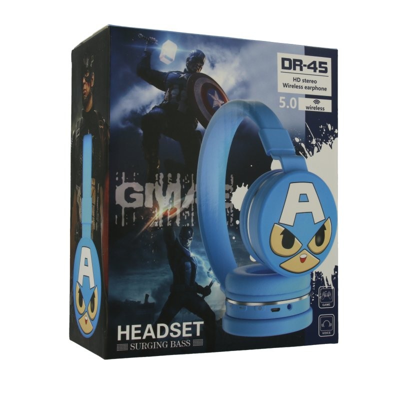 Gmae Bluetooth slušalice DR-45 Kapetan Amerika, Plave
